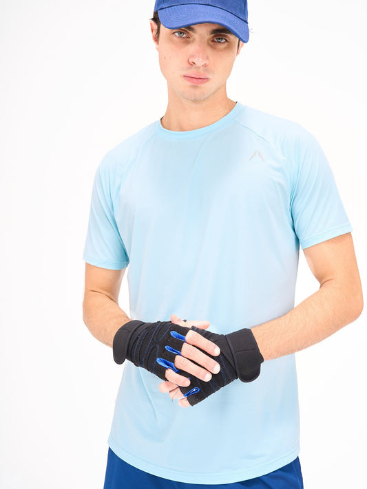 تيشيرت بيسك - سماوي